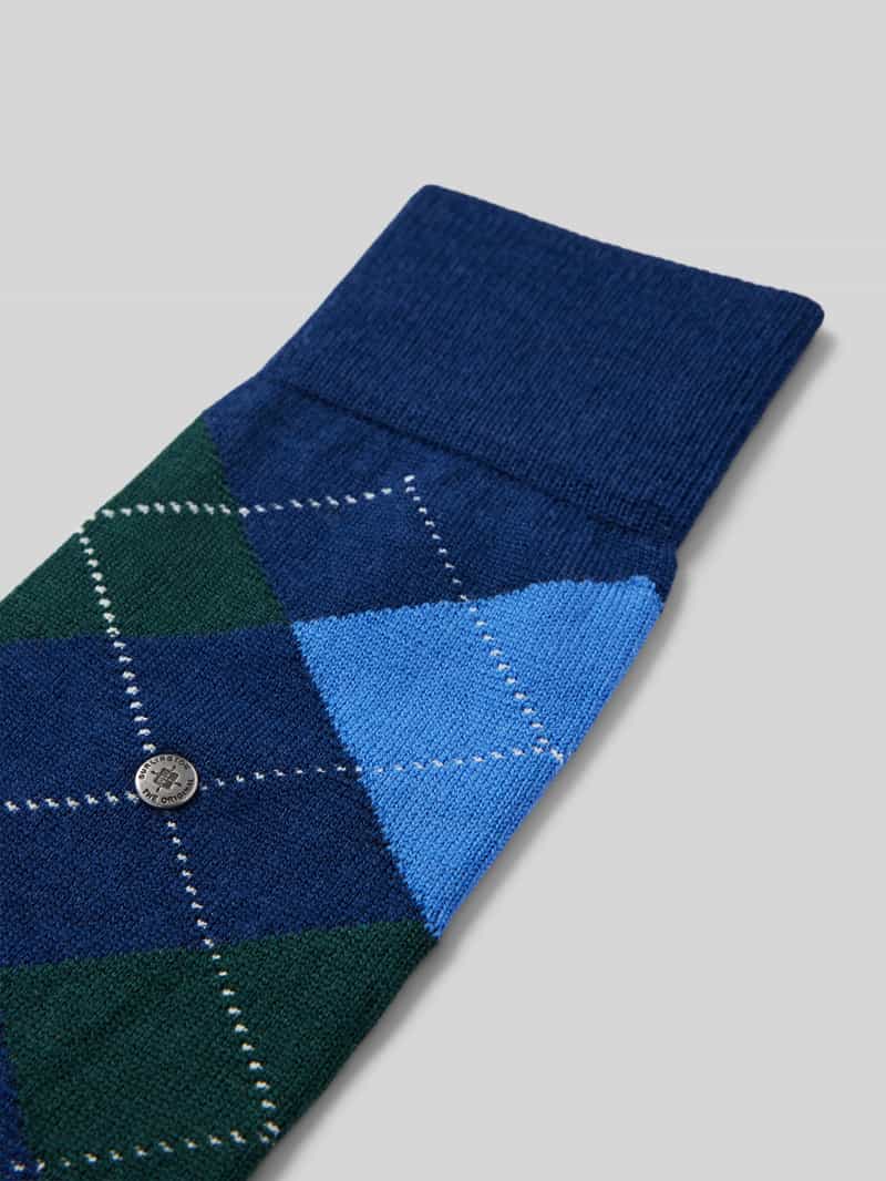 Burlington sokken blauw motief, foto 3