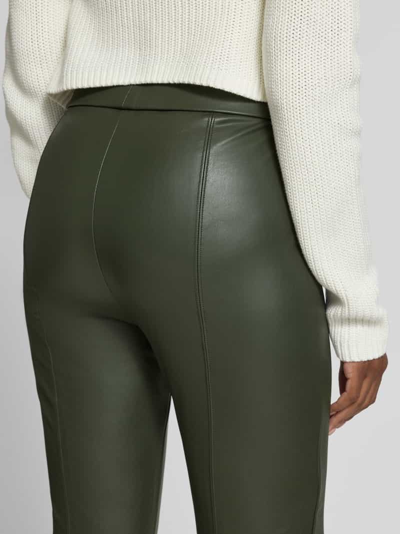 RAFFAELLO ROSSI Flared bootcut broek in leerlook model 'MACY'