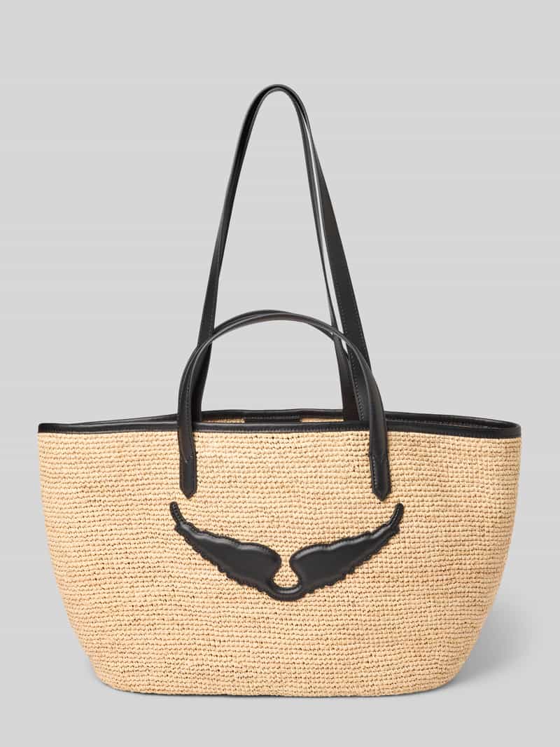 Zadig & Voltaire Handtas met leren badges model 'LE WINGS PANIER'