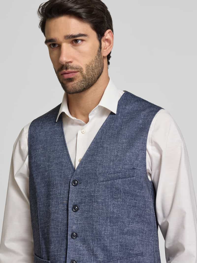 CG Club of Gents Slim fit gilet met viscose model 'Mosley'