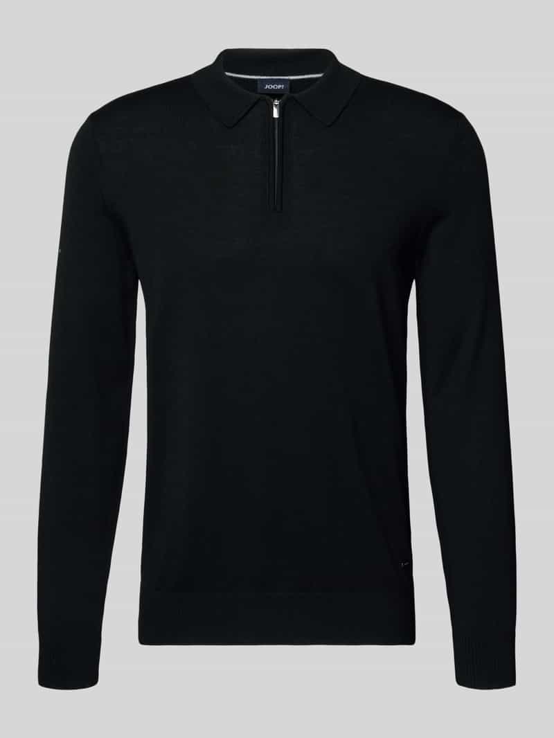 JOOP! COLLECTION Gebreide pullover van scheerwol met polokraag model 'Dondor'