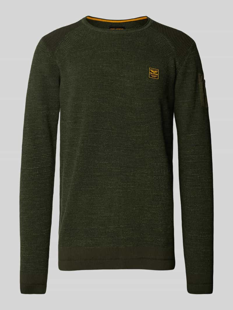 PME Legend Gebreide pullover met labeldetail