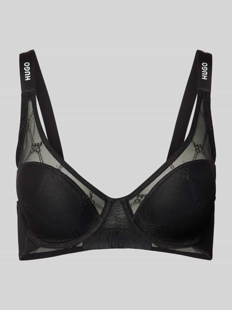 HUGO Beha met labeldetails model 'Sporty Lace'