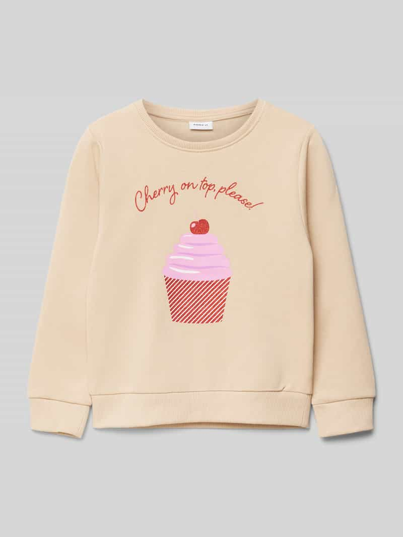 Name it Sweatshirt met motiefprint, model 'FOMIANA'