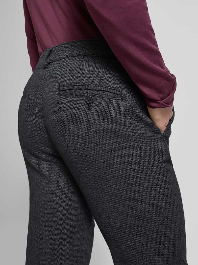 Selected Homme Slim fit stoffen broek met riemlussen model 'MILES'