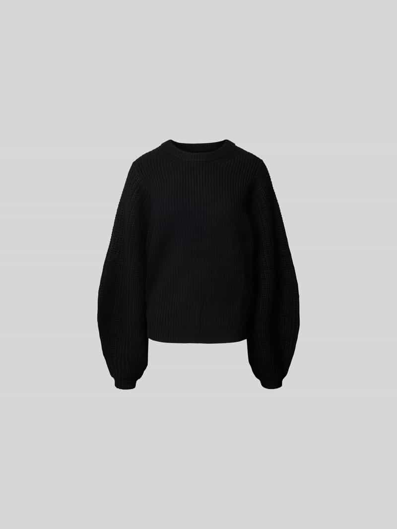 Oversized wollen pullover in gebreide look