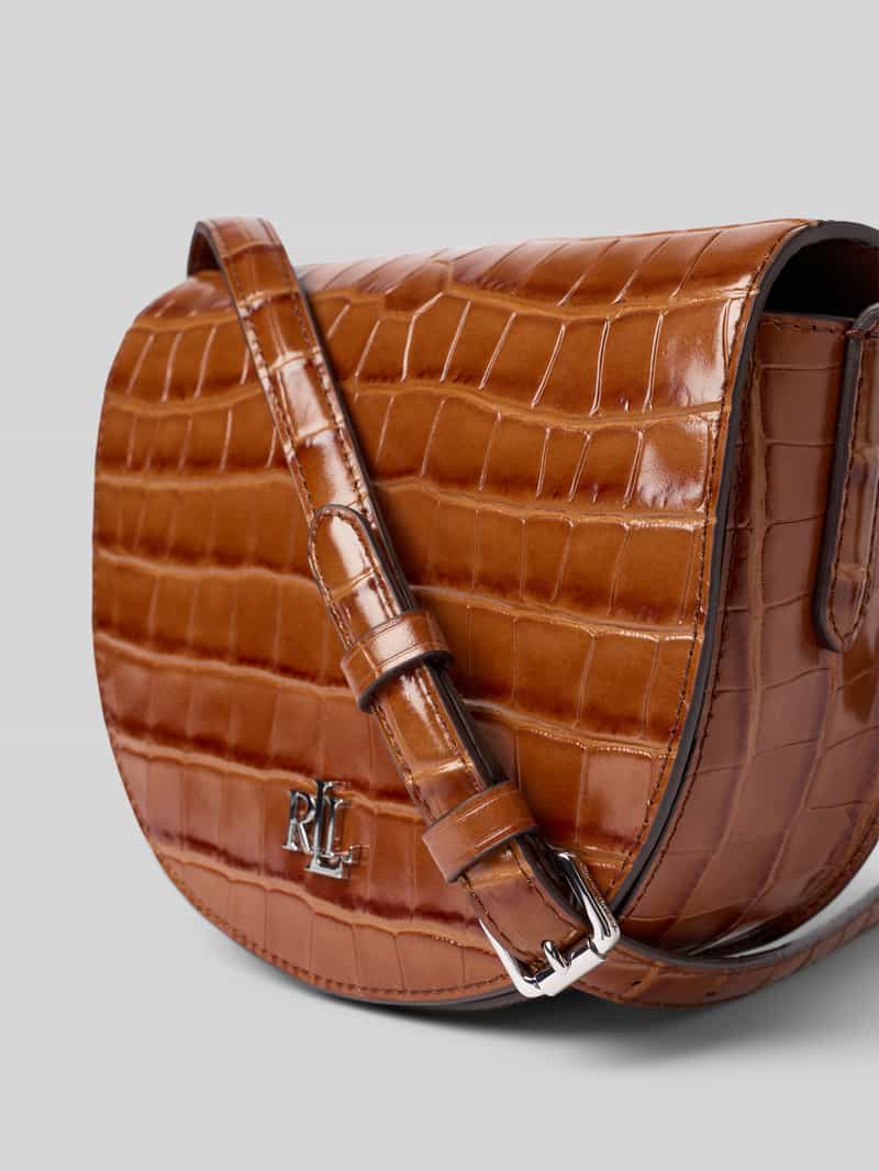 Lauren Ralph Lauren Handtas van runderleer met labelapplicatie
