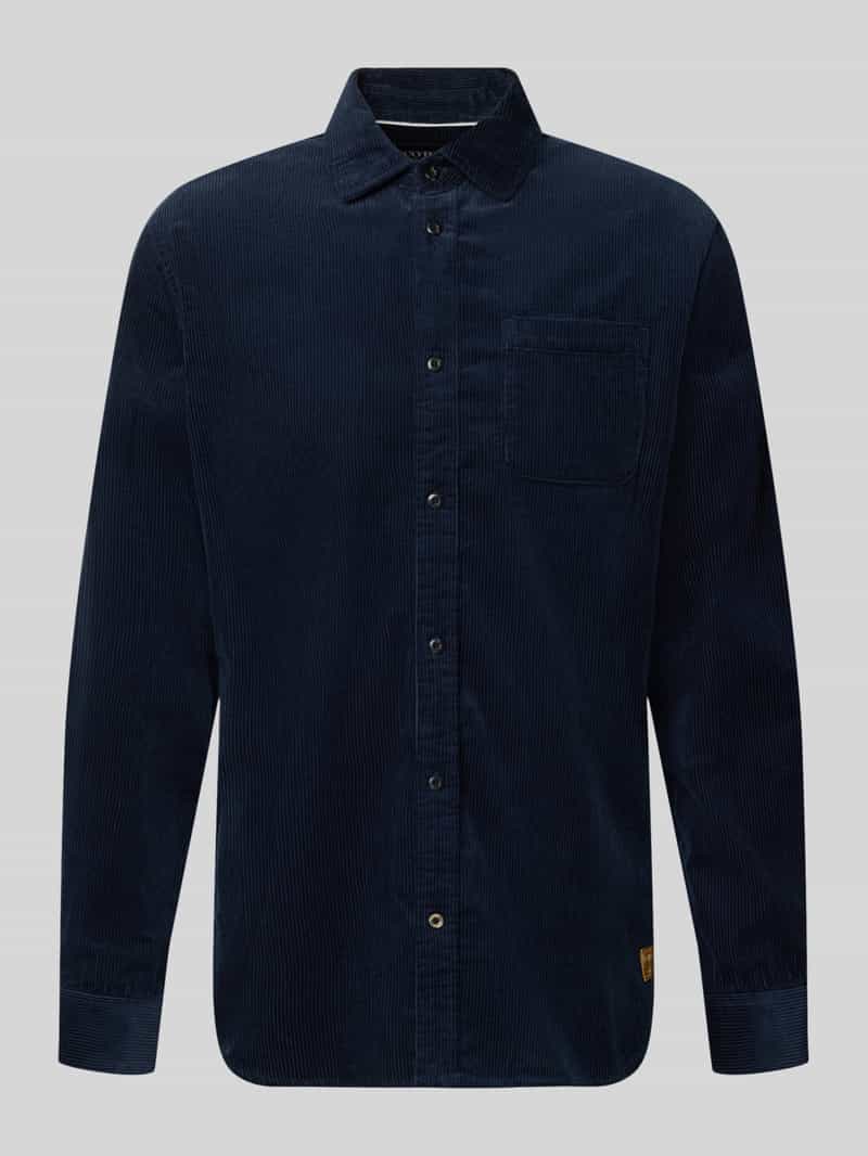 Scotch & Soda Regular fit corduroy overhemd met borstzak
