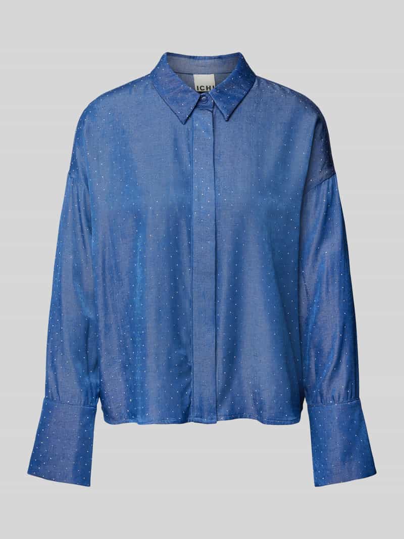 Ichi Relaxed fit blouse met extra brede schouders model 'PIPER'