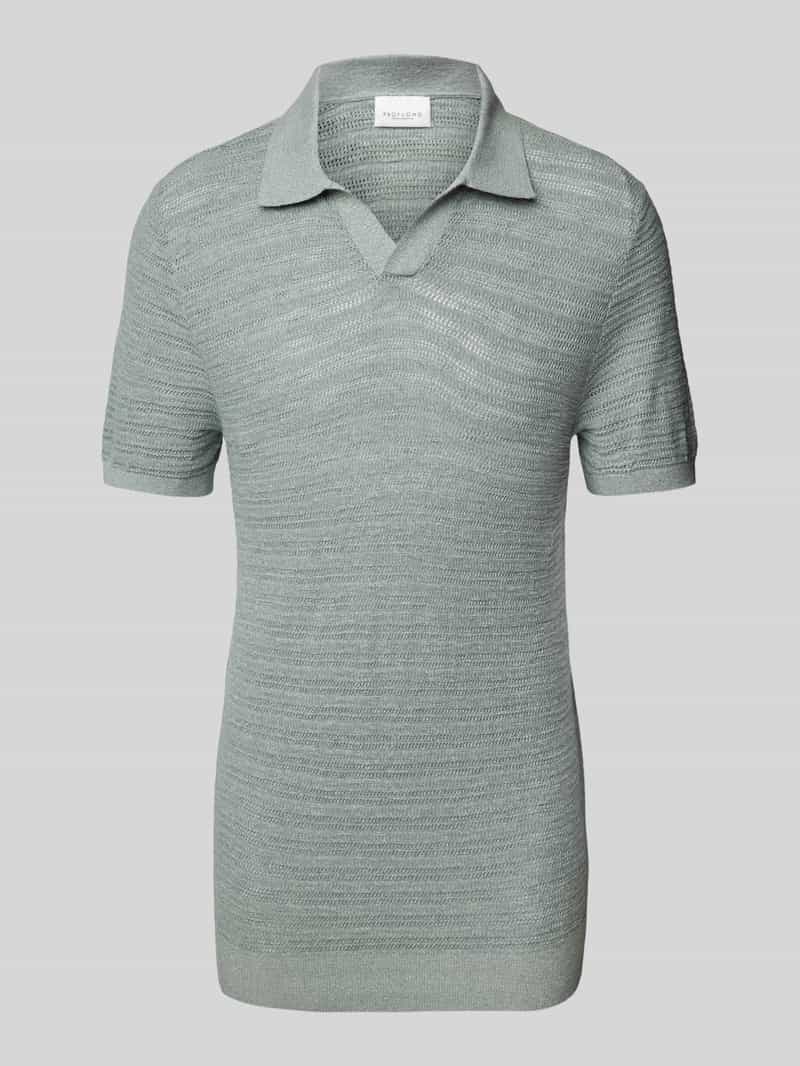 Profuomo Slim fit poloshirt met V-hals