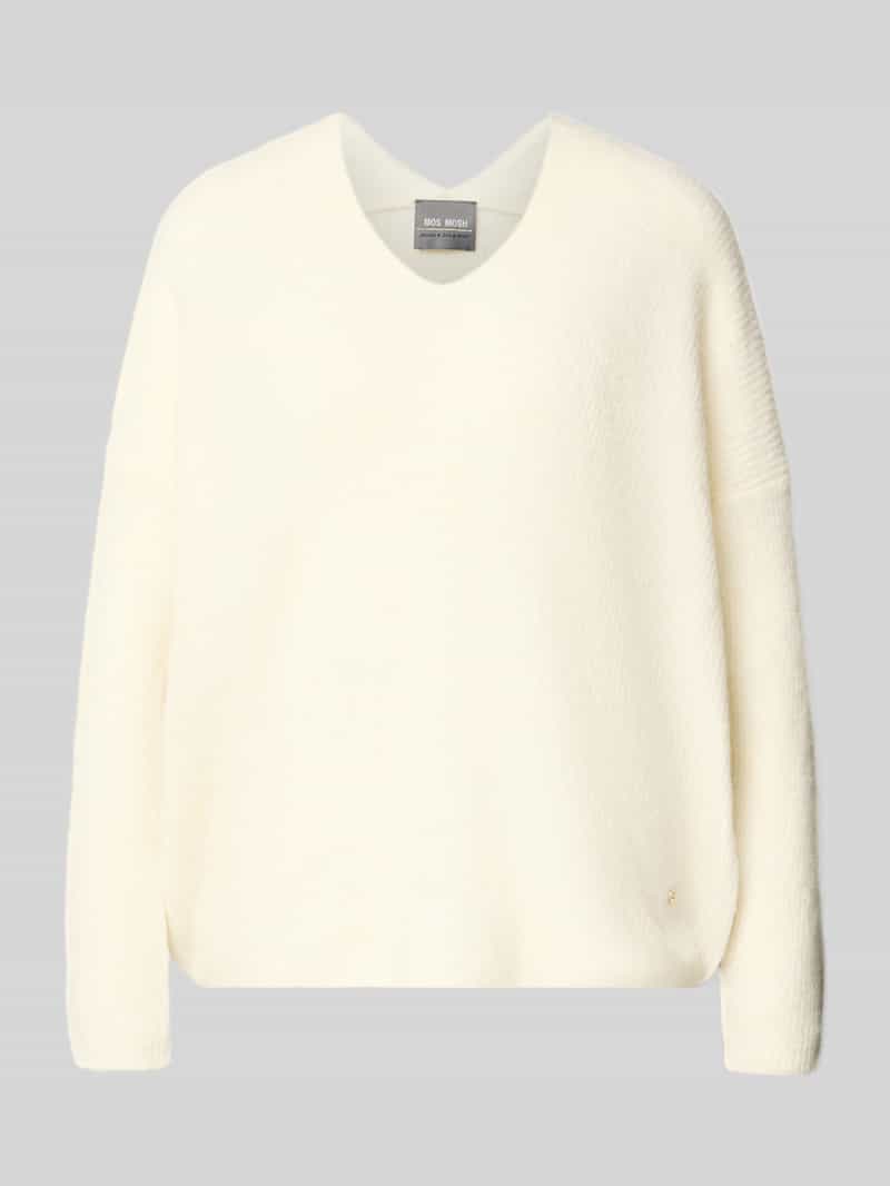 MOS MOSH Oversized gebreide pullover met ribboorden model 'THORA'