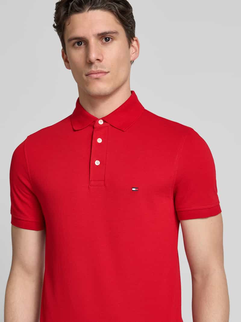 Tommy Hilfiger Slim fit poloshirt met logostitching model '1985'
