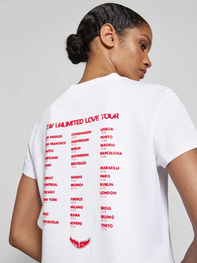 Zadig & Voltaire T-shirt met strass-steentjes model 'WALK'