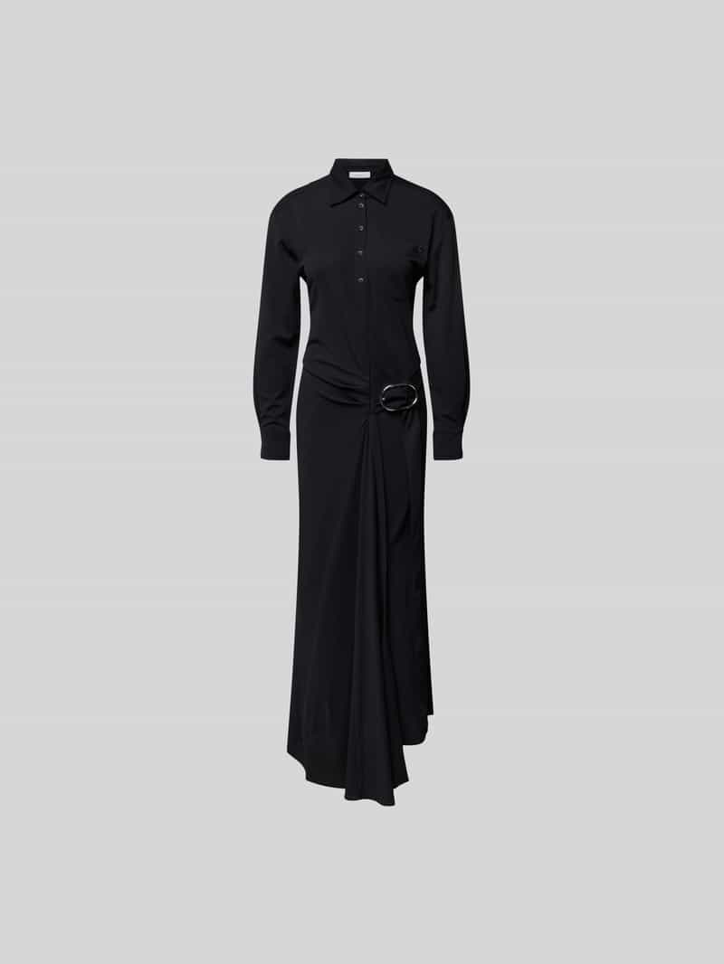 Maxi-jurk met platte kraag
