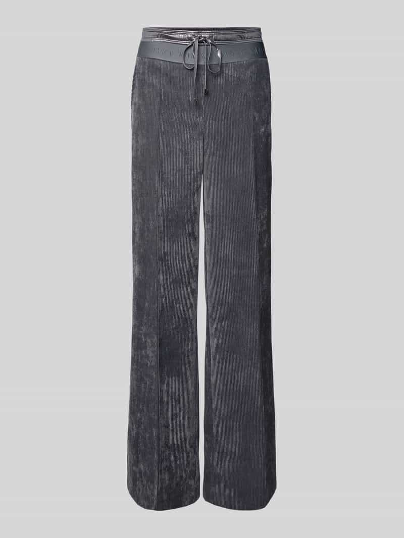 CAMBIO Loose fit korte corduroy broek met bandplooien model 'AVA DOUBLE JOGG'