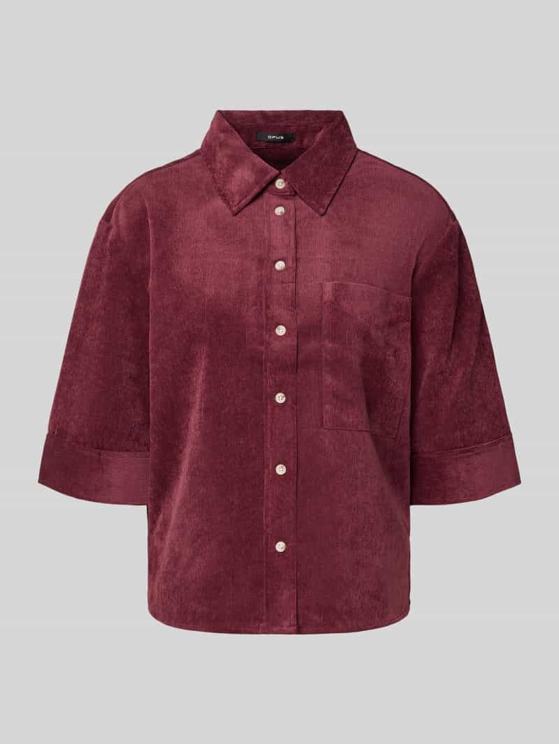 Opus Relaxed fit overhemdblouse met borstzak model 'Faisa'
