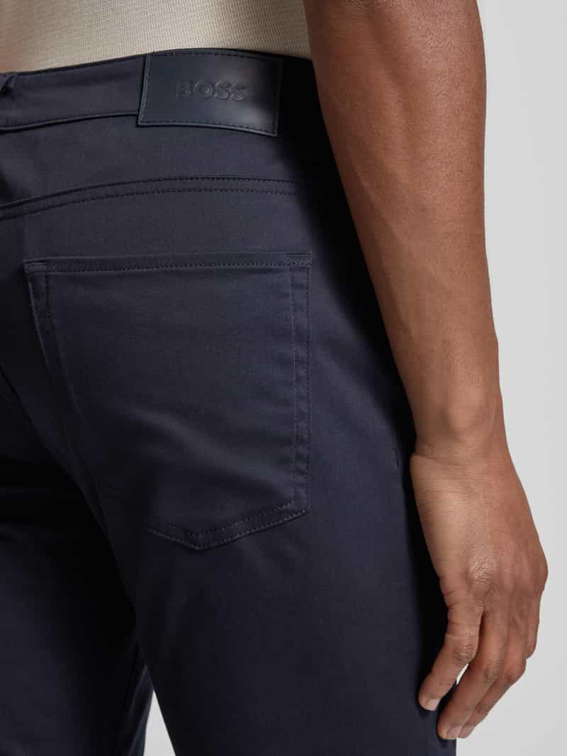 Boss Slim fit stoffen broek met stretch model 'Delaware'