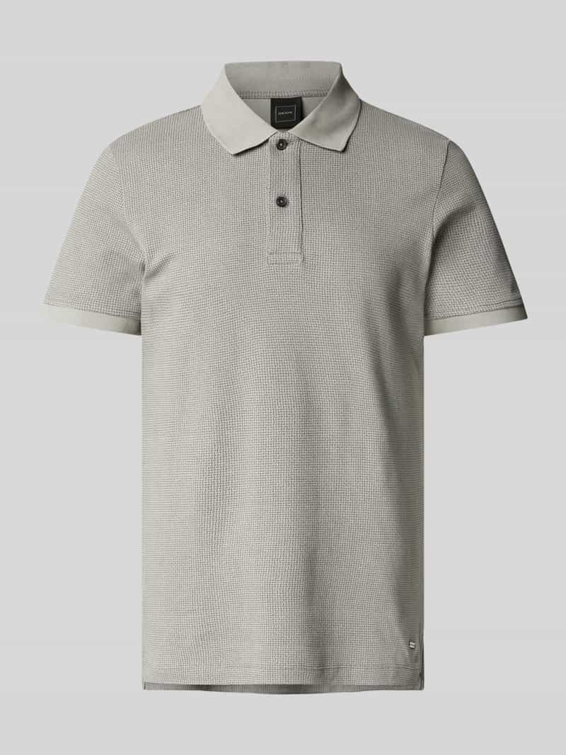 Geox Slim fit poloshirt met structuurmotief