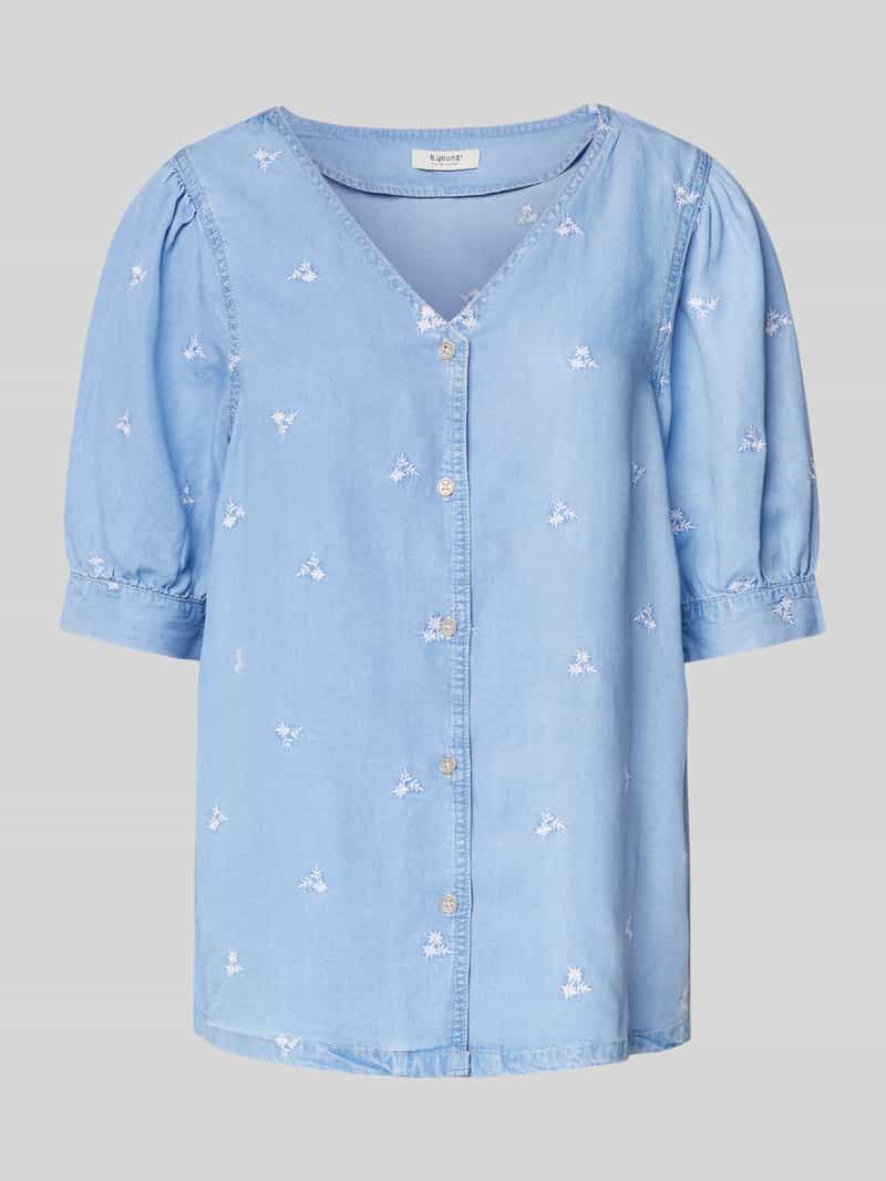 b.Young Regular fit jeansblouse met V-hals model 'KOSMO'