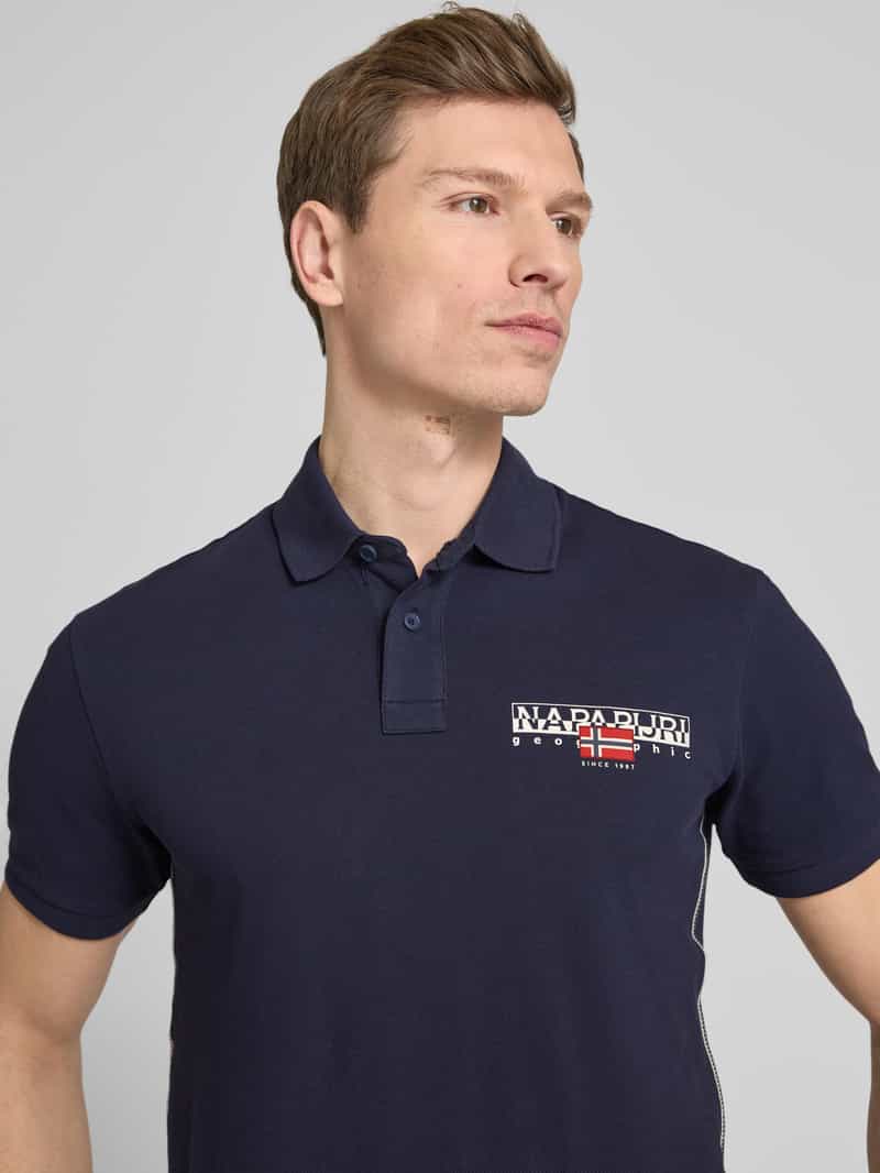 Napapijri Slim fit poloshirt met labelprint model 'AYLMER'