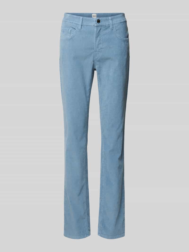 BRAX Slim fit corduroy broek van katoenmix model 'Mary'