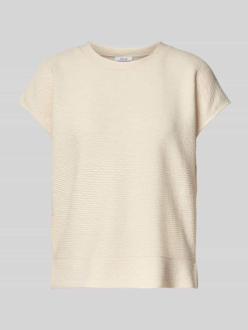 Opus T-shirt met structuurmotief model 'Gomke'