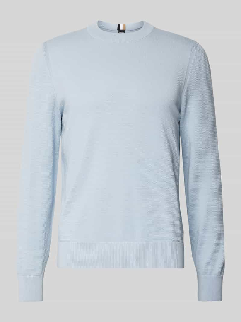 Boss Gebreide pullover met ribboorden, model 'Ecaio'