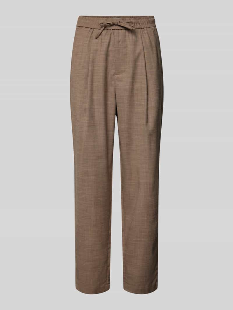 casual friday Relaxed fit stoffen broek met tunnelkoord