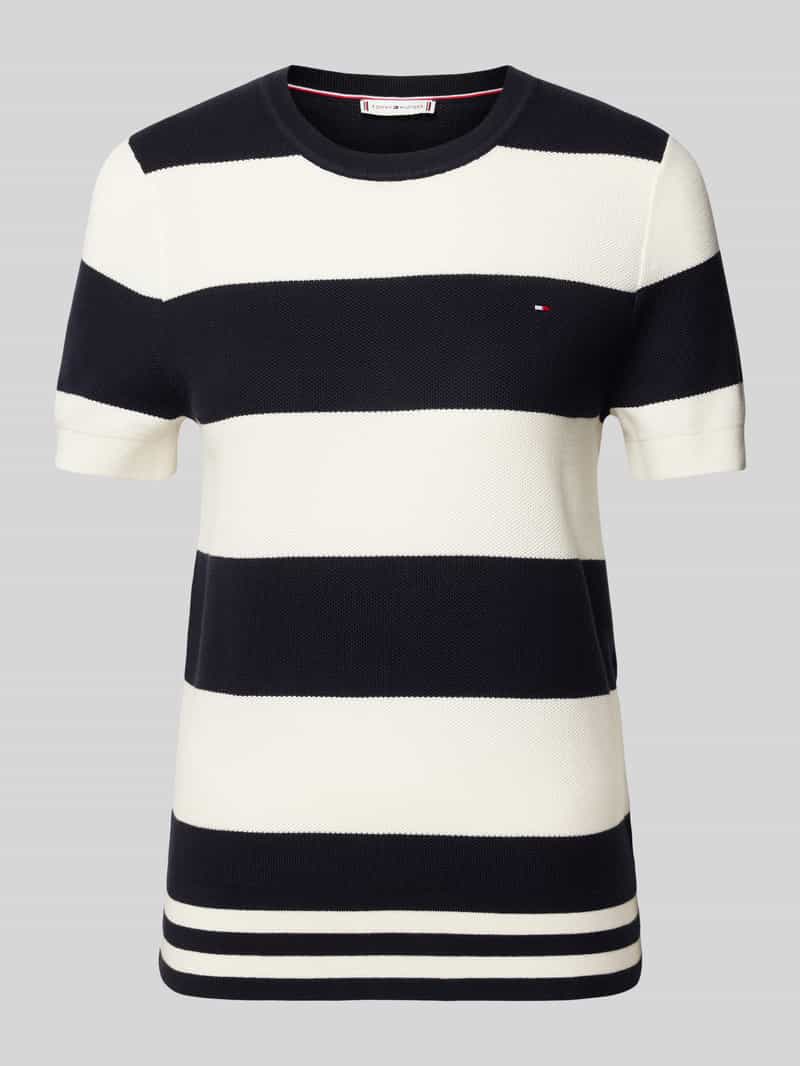 Tommy Hilfiger Gebreid shirt met logostitching model 'RUGBY'