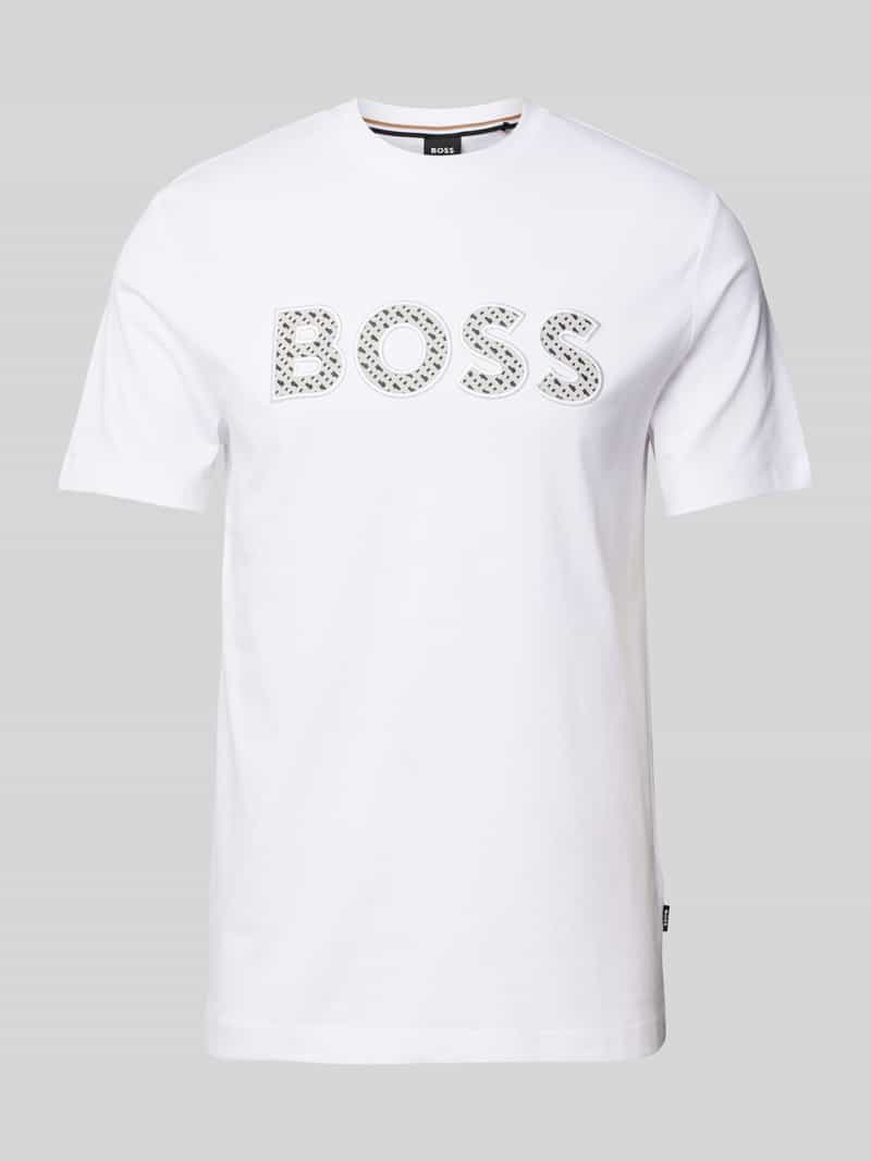 Boss T-shirt met labelprint model 'Thompson'