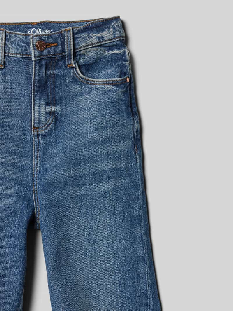 s.Oliver RED LABEL Regular fit wide leg jeans met hoge tailleband