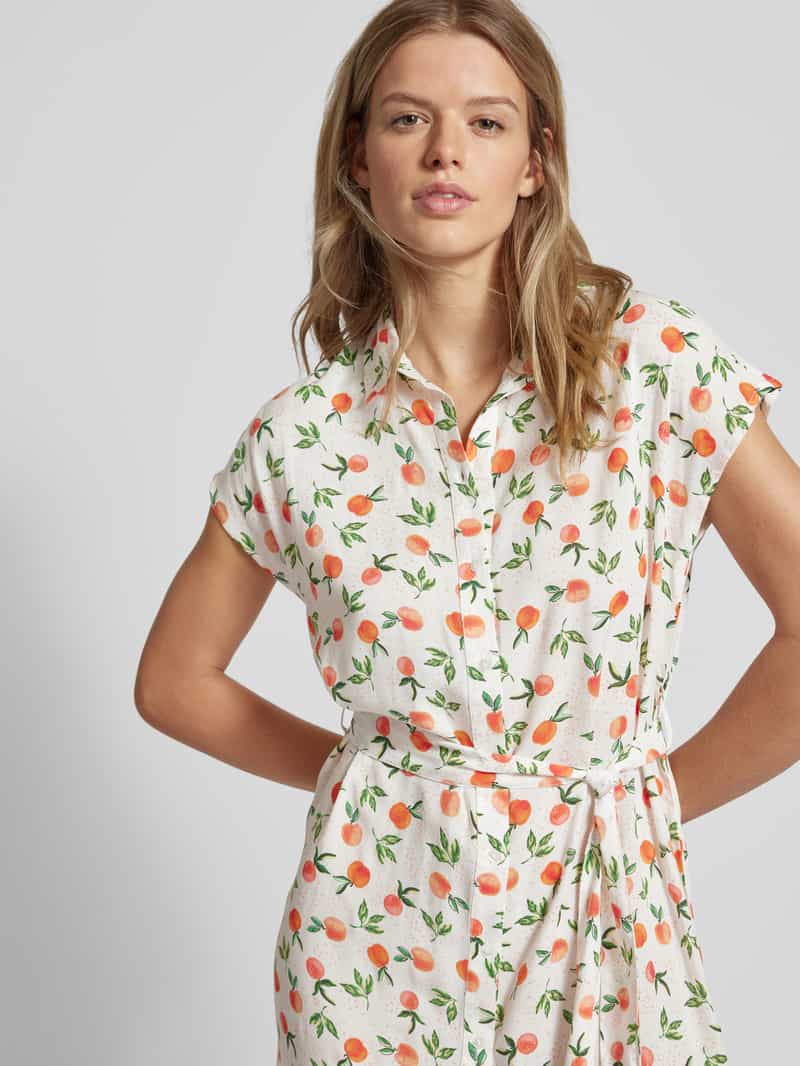 Pieces Midi-jurk met all-over print model 'NYA'