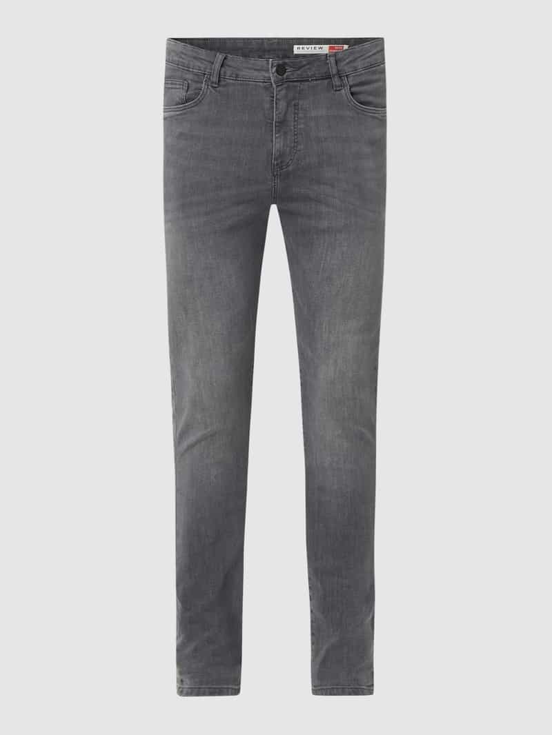 Skinny fit jeans met labelpatch REVIEW