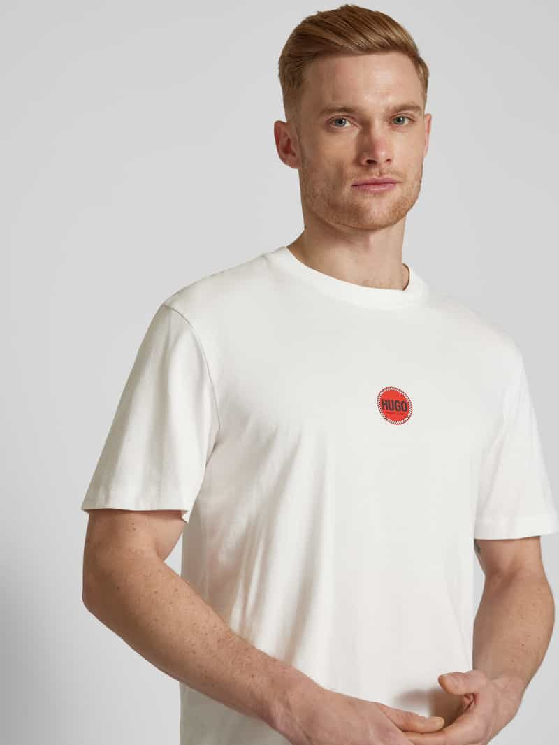 HUGO T-shirt met labelprint model 'Derdcho'