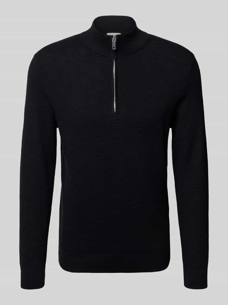 Profuomo Gebreide pullover met schipperskraag