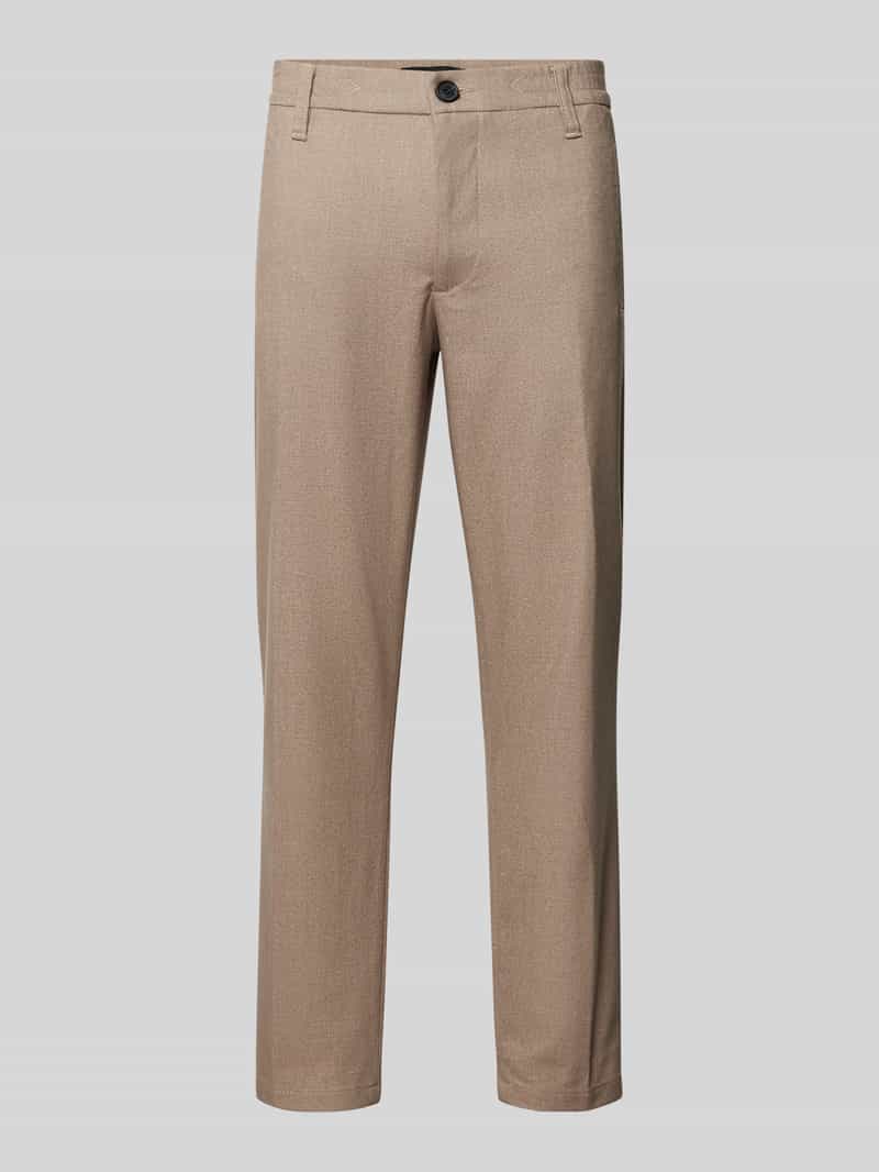 Regular fit corduroy broek met knoopsluiting model 'MONZA'