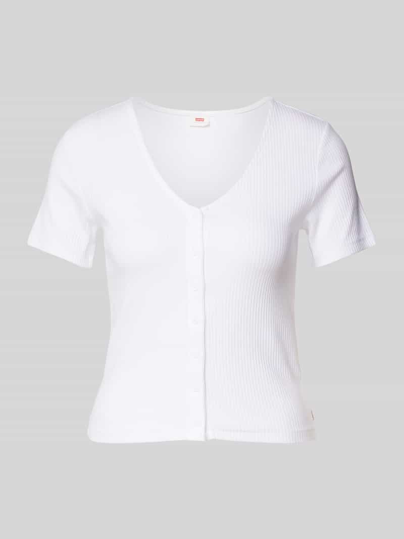 Levi's T-shirt met knoopsluiting