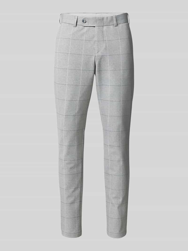 ATELIER TORINO Straight fit stoffen broek met ruitmotief