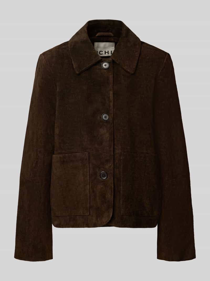 Ichi Leren jack met kentkraag model 'ALAVA'