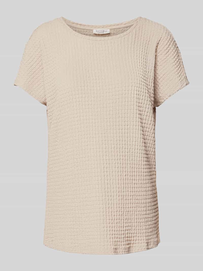 Christian Berg Woman T-shirt met geribde ronde hals