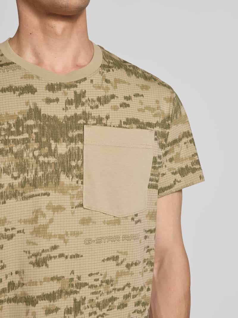 G-Star Raw T-shirt met ronde hals en borstzak