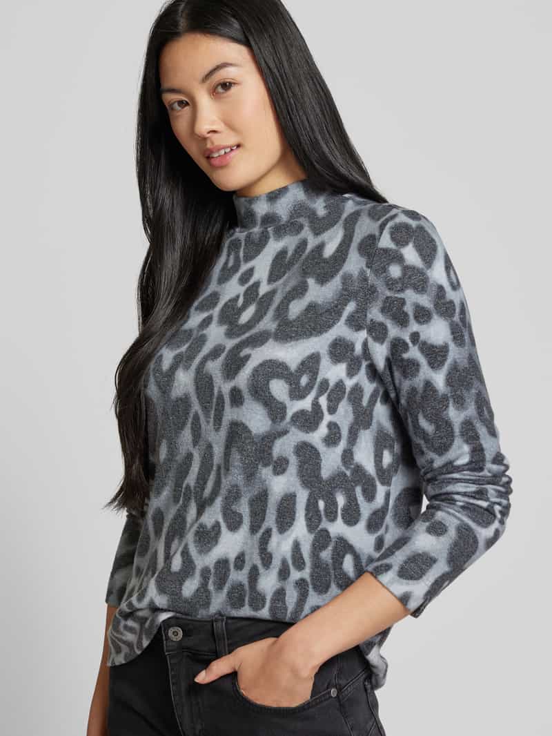 Street One Sweatshirt met geribde opstaande kraag