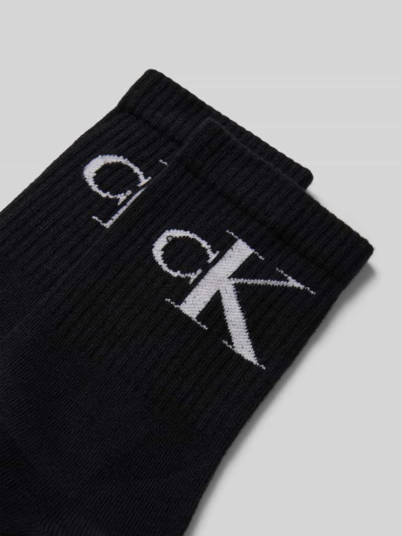Calvin Klein Jeans Sokken met elastische ribboordjes in een set van 2 paar