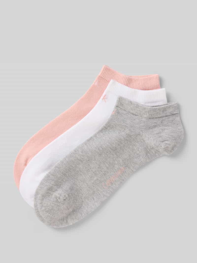 CK Calvin Klein Sneakersokken met labeldetail in een set van 3 paar