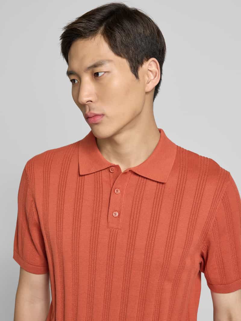 MCNEAL Regular fit poloshirt met structuurmotief