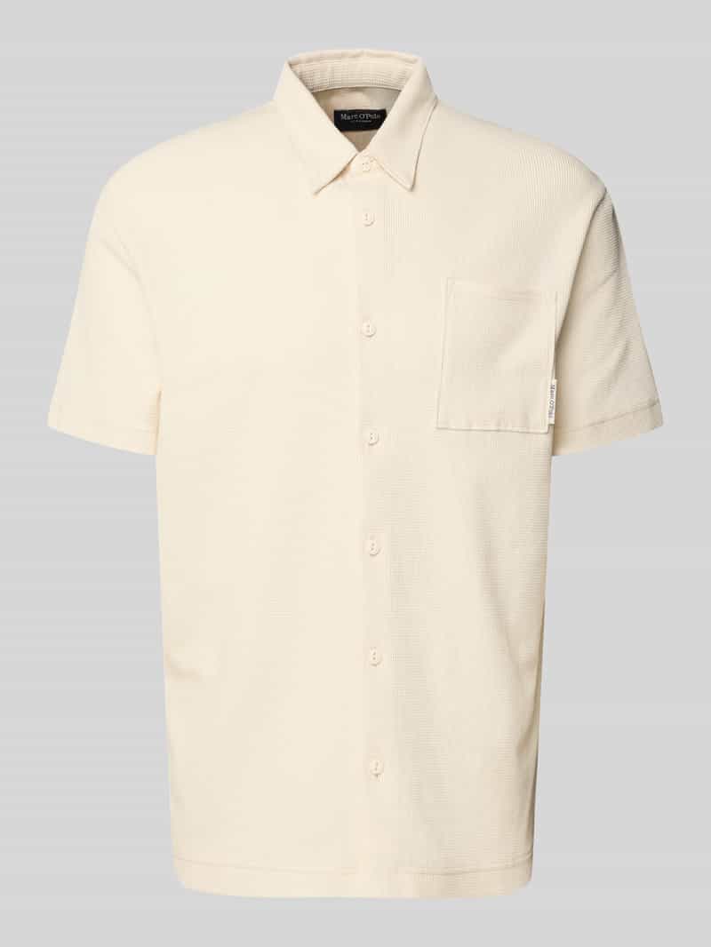 Marc O'Polo Regular fit poloshirt met fijne wafelstructuur