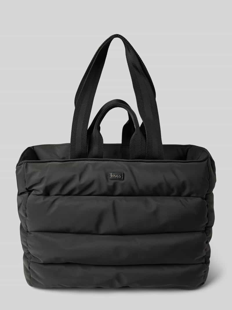 Boss Tote bag met doorgestikte naden, model 'Deva'