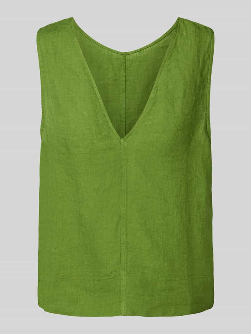 regular fit omkeerbare top van puur linnen model 'LINNA'