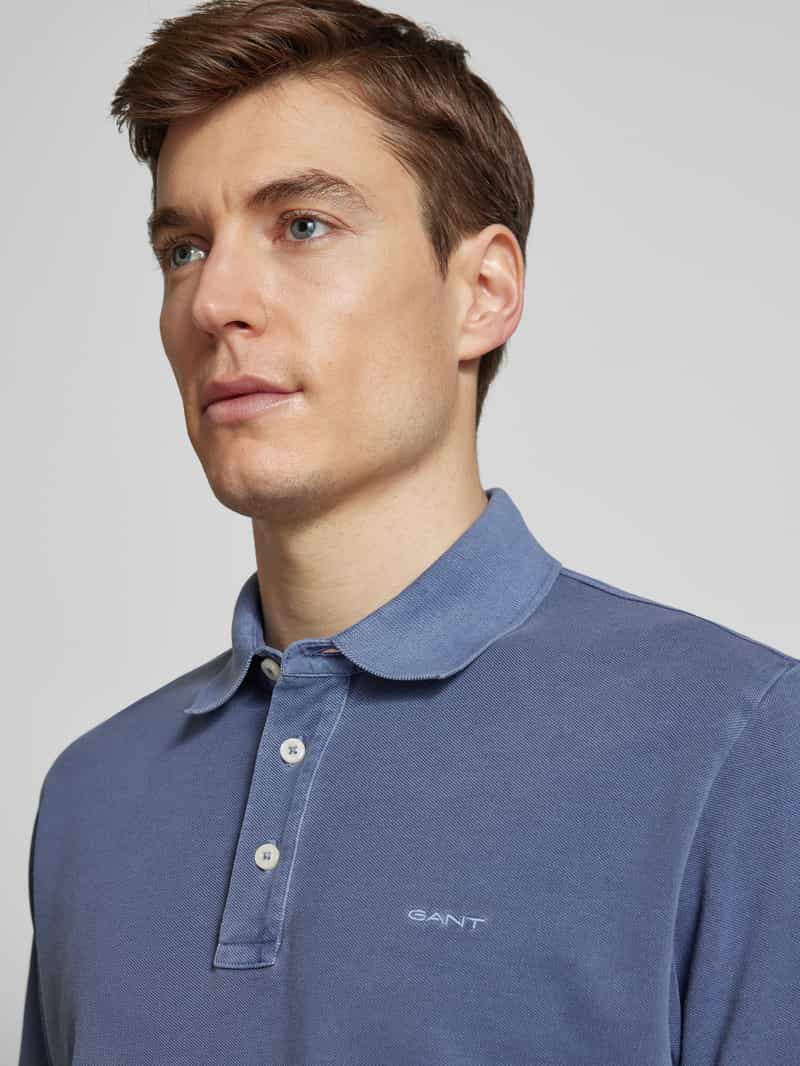 Gant Regular fit poloshirt met labelstitching model 'SUNFADED'