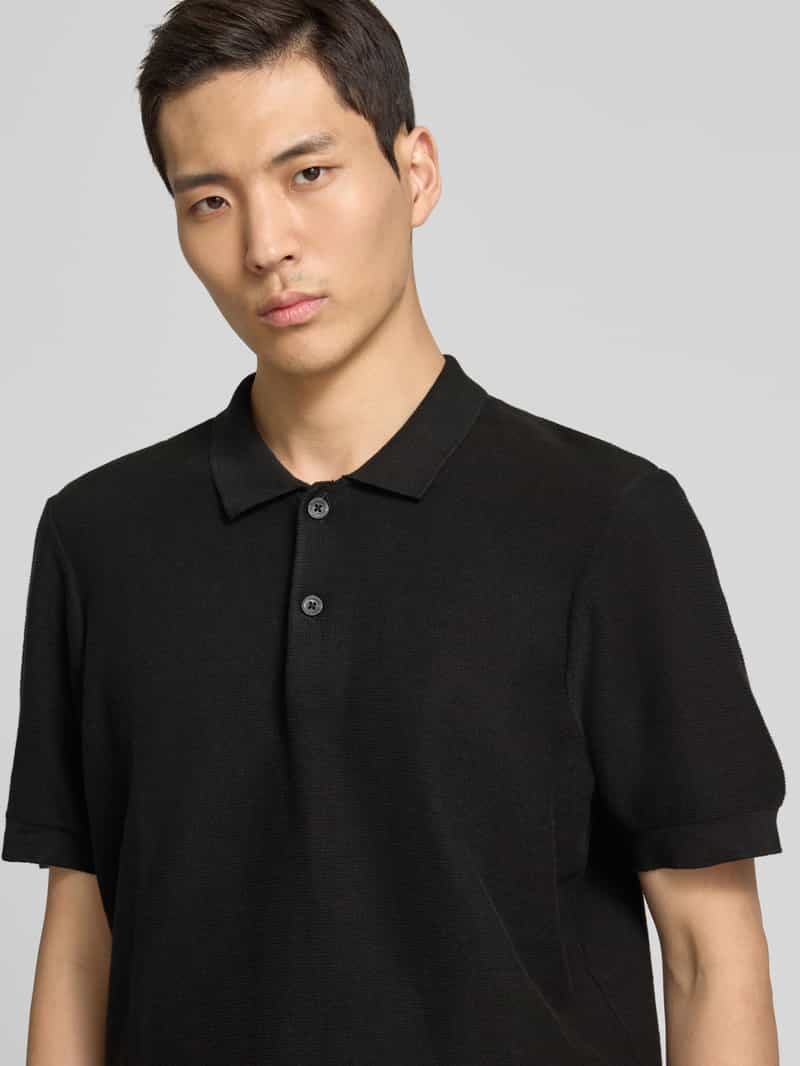 casual friday Relaxed fit poloshirt met structuurmotief model 'EDWARD'